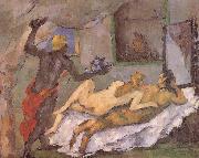Paul Cezanne afternoon in naples France oil painting artist
